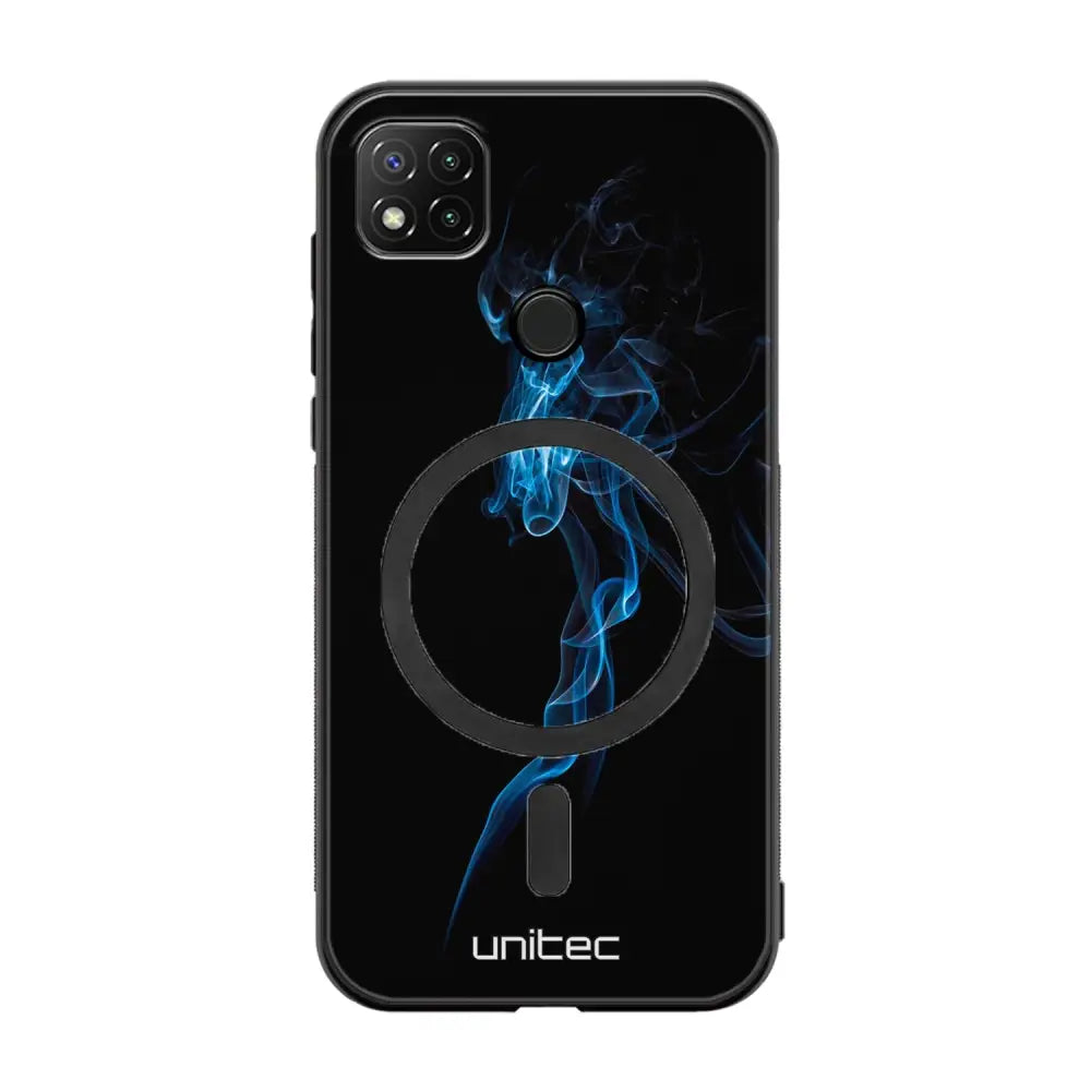 Xiaomi Redmi 9C suojakuoret - Blue Smoke On Black
