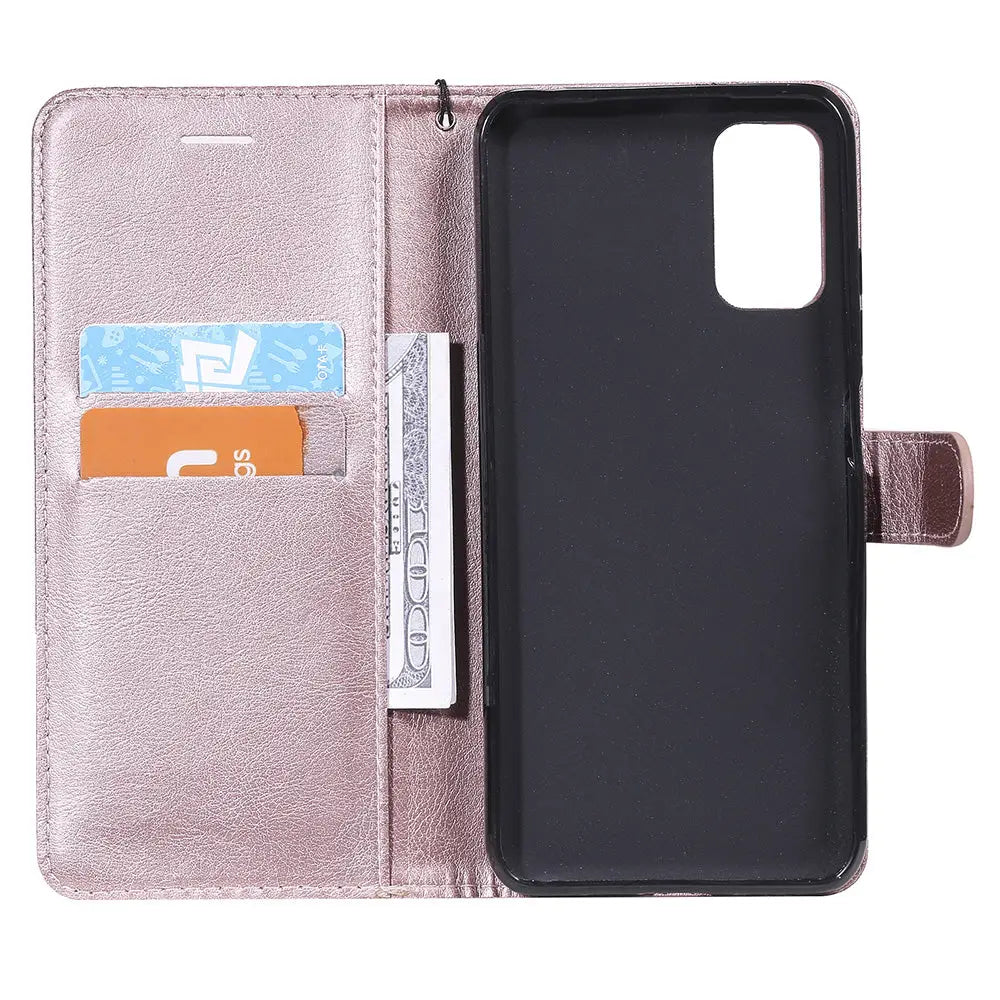 Xiaomi Redmi Note 10 5G Lompakko Suojakotelo Ruusukulta