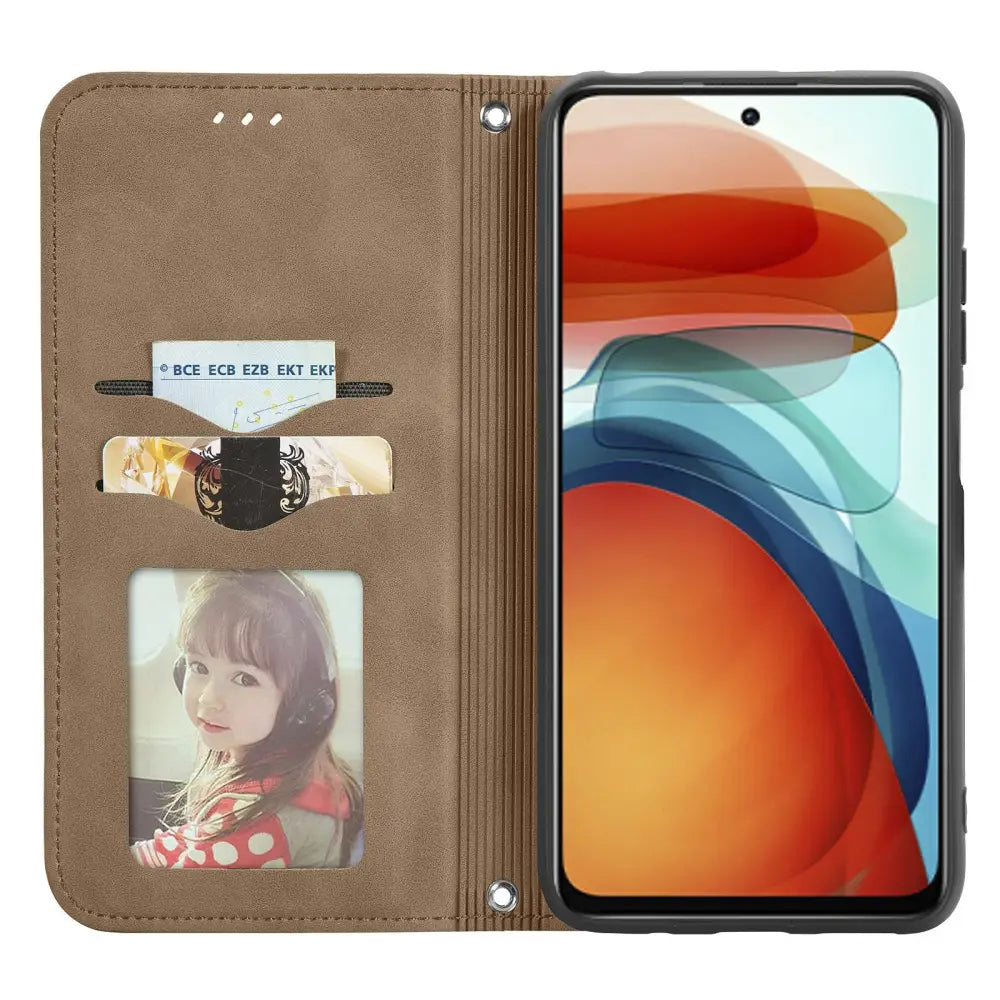 Xiaomi Redmi Note 10 5G Unitec Lompakko Suojakotelo Ruskea