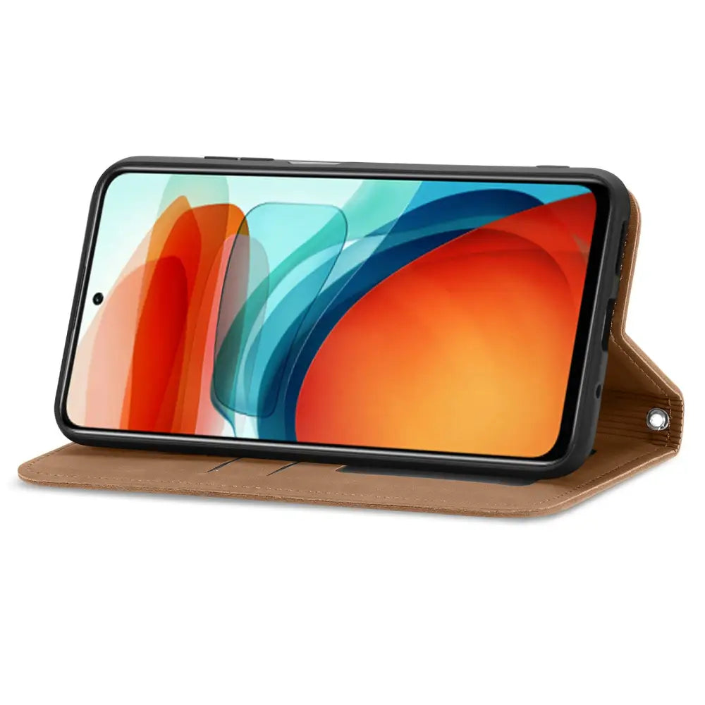 Xiaomi Redmi Note 10 5G Unitec Lompakko Suojakotelo Ruskea