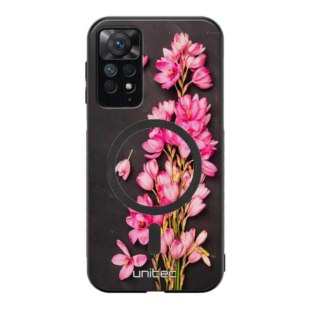 Xiaomi Redmi Note 11 kukka suojakuoret - Pink Flowers