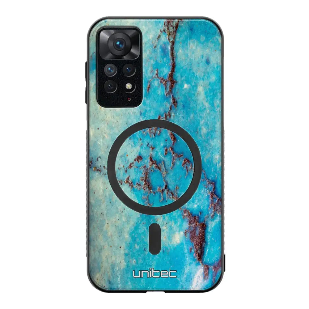 Xiaomi Redmi Note 11 marmori suojakuoret - Turquoise Marble