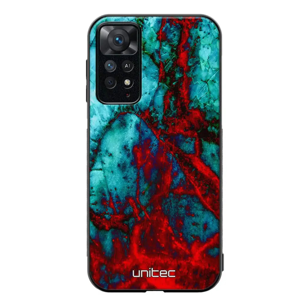Xiaomi Redmi Note 11 Pro marmori suojakuoret - Blue Red Marble - Ei