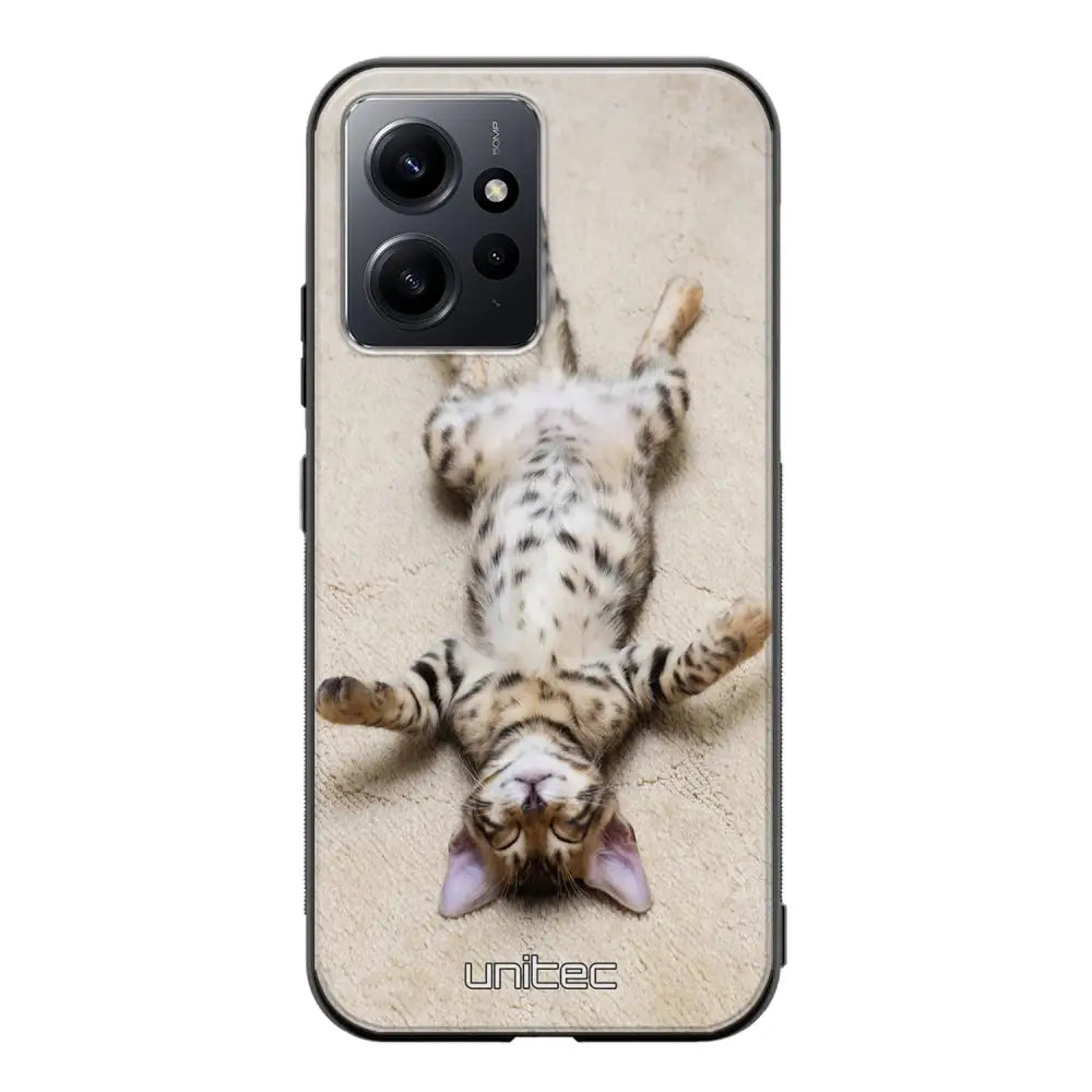 Xiaomi Redmi Note 12 4G kissa suojakuoret - Relaxing Cat - Ei