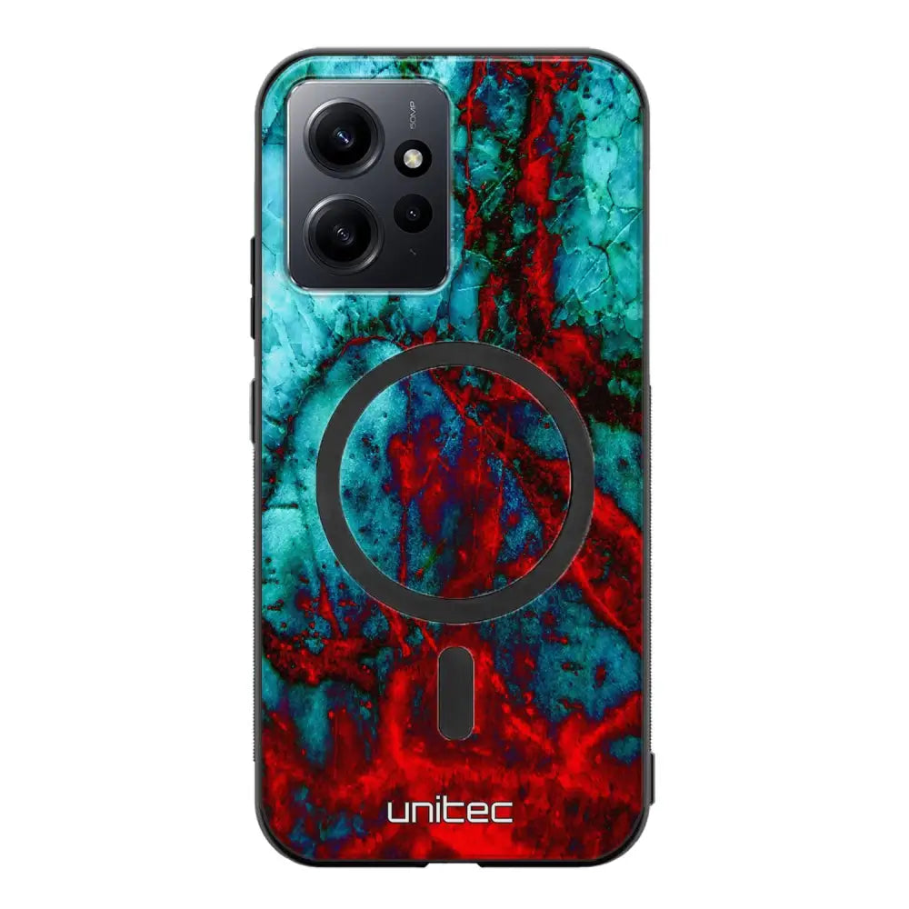 Xiaomi Redmi Note 12 4G marmori suojakuoret - Blue Red Marble