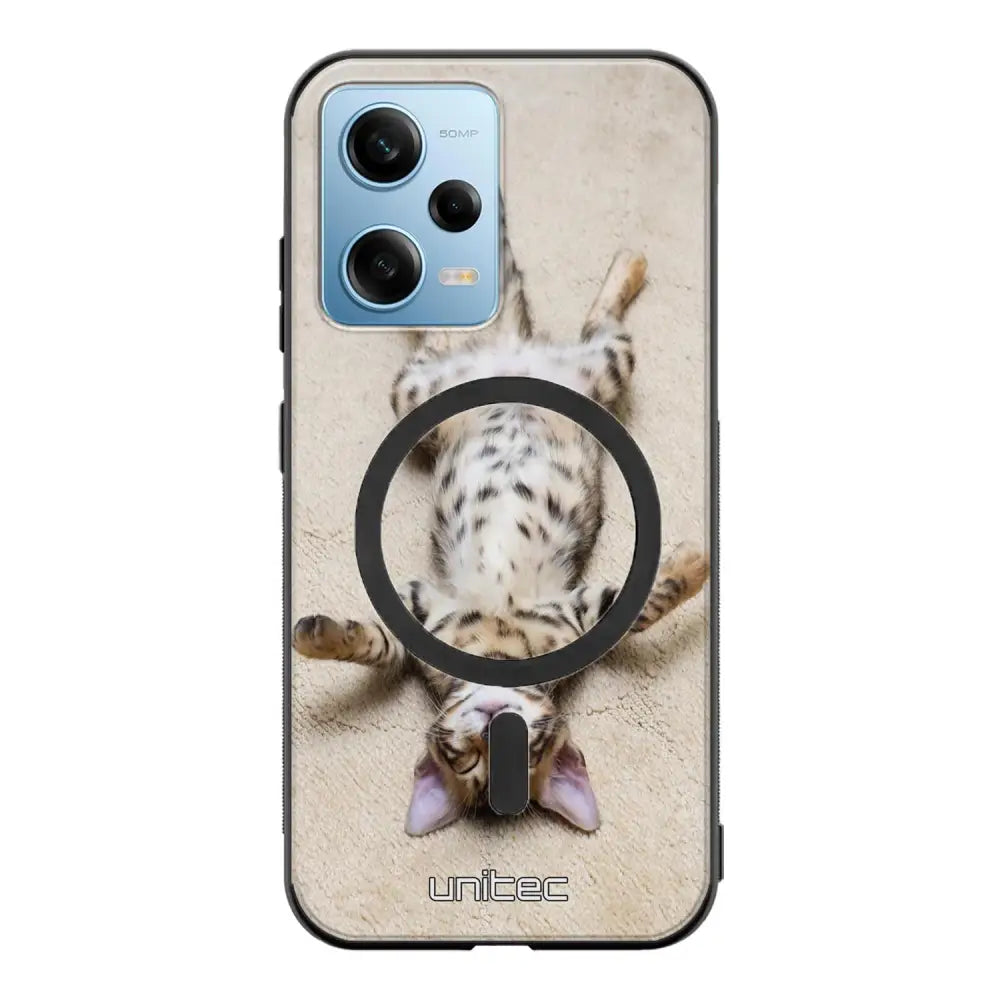 Xiaomi Redmi Note 12 5G kissa suojakuoret - Relaxing Cat