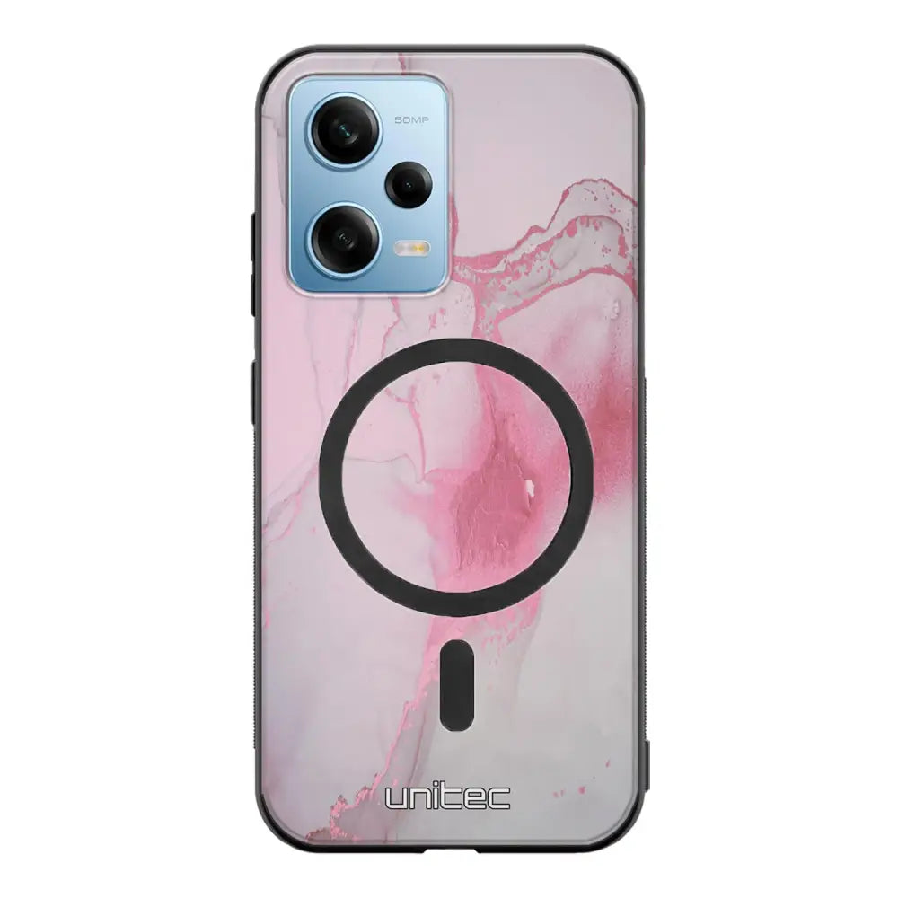 Xiaomi Redmi Note 12 5G marmori suojakuoret - Pink Pok Rie