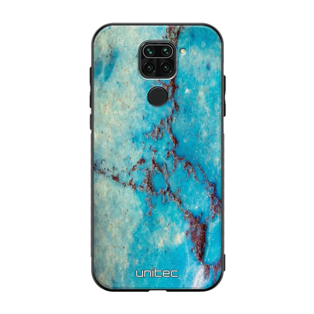 Xiaomi Redmi Note 9 marmori suojakuoret - Turquoise Marble - Ei