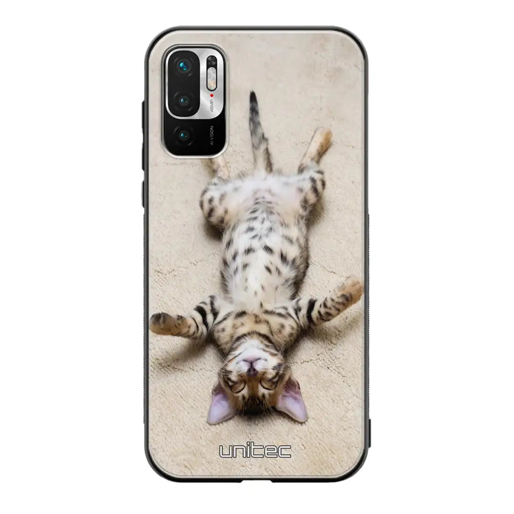 Xiaomi Redmi Note 9 Pro kissa suojakuoret - Relaxing Cat - Ei