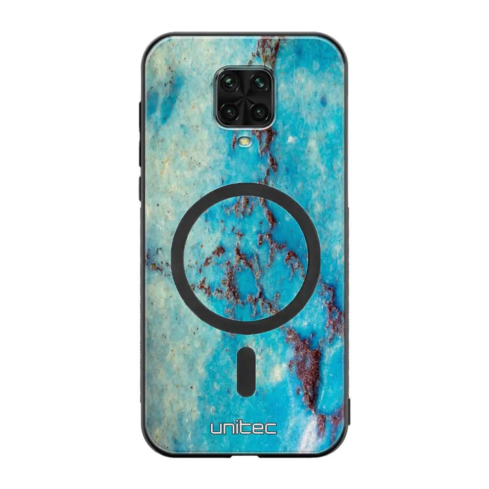 Xiaomi Redmi Note 9 Pro marmori suojakuoret - Turquoise Marble