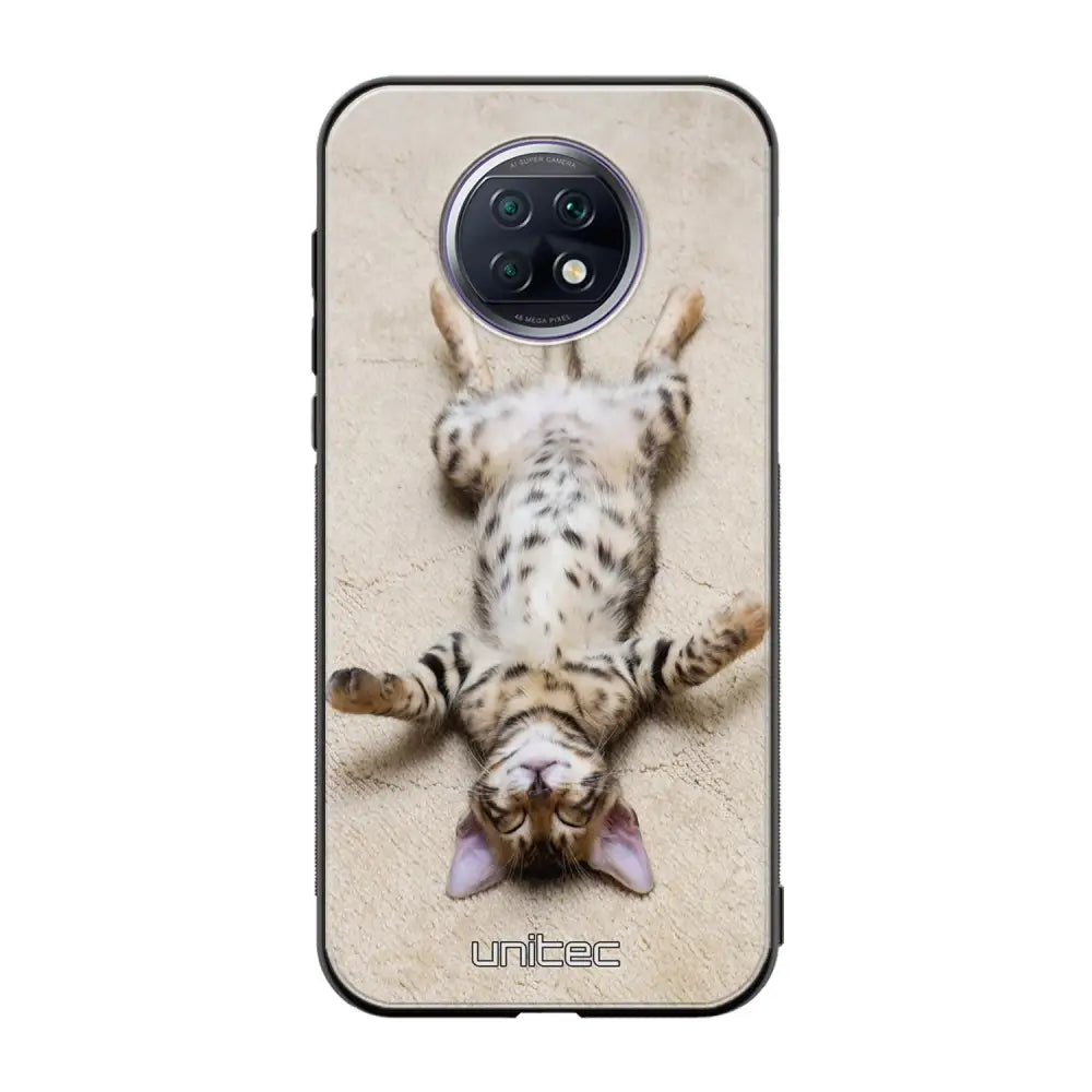 Xiaomi Redmi Note 9T kissa suojakuoret - Relaxing Cat - Ei