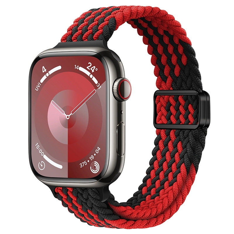 Apple Watch 38/40/41 mm Flexibelt nylonarmband – Röd