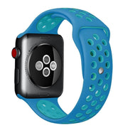 Apple Watch 38 / 40 / 41 mm Sportarmband - S/M - Marinblå/Ljusblå