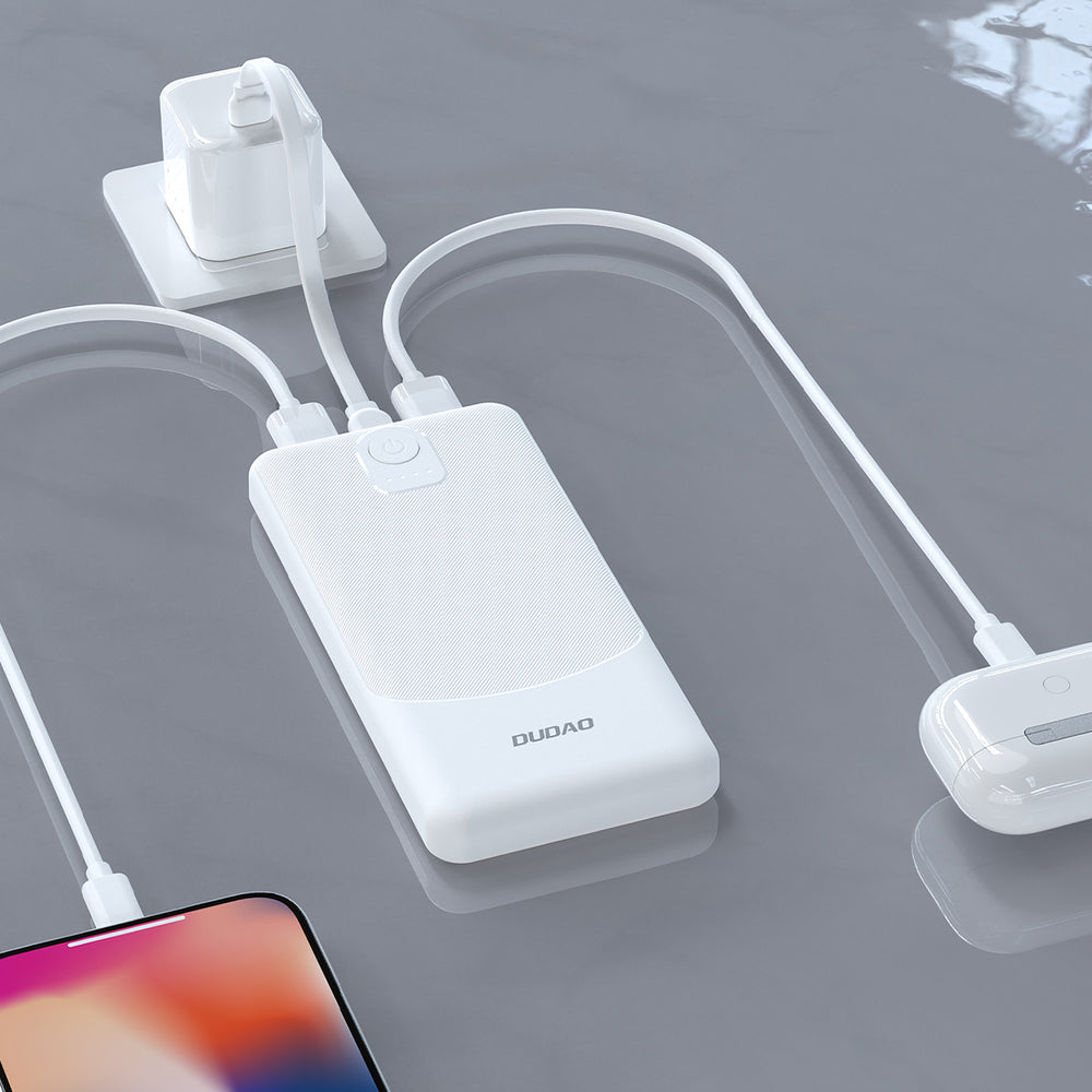 Dudao Powerbank Varavirtalähde 10000mAh - Valkoinen