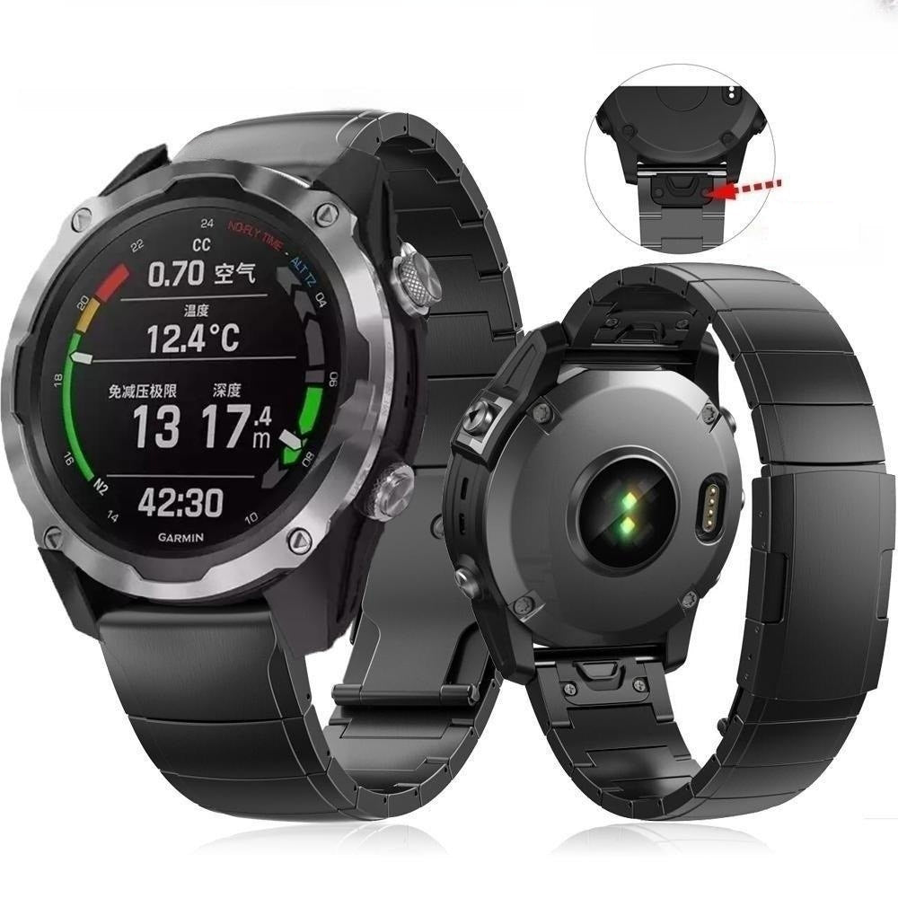 Garmin QuickFit Titaaniranneke 26mm - Musta