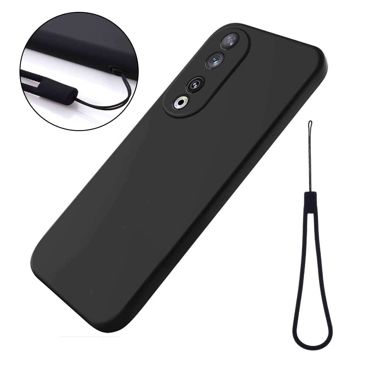 Honor 90 5G Silikonikuori - Musta