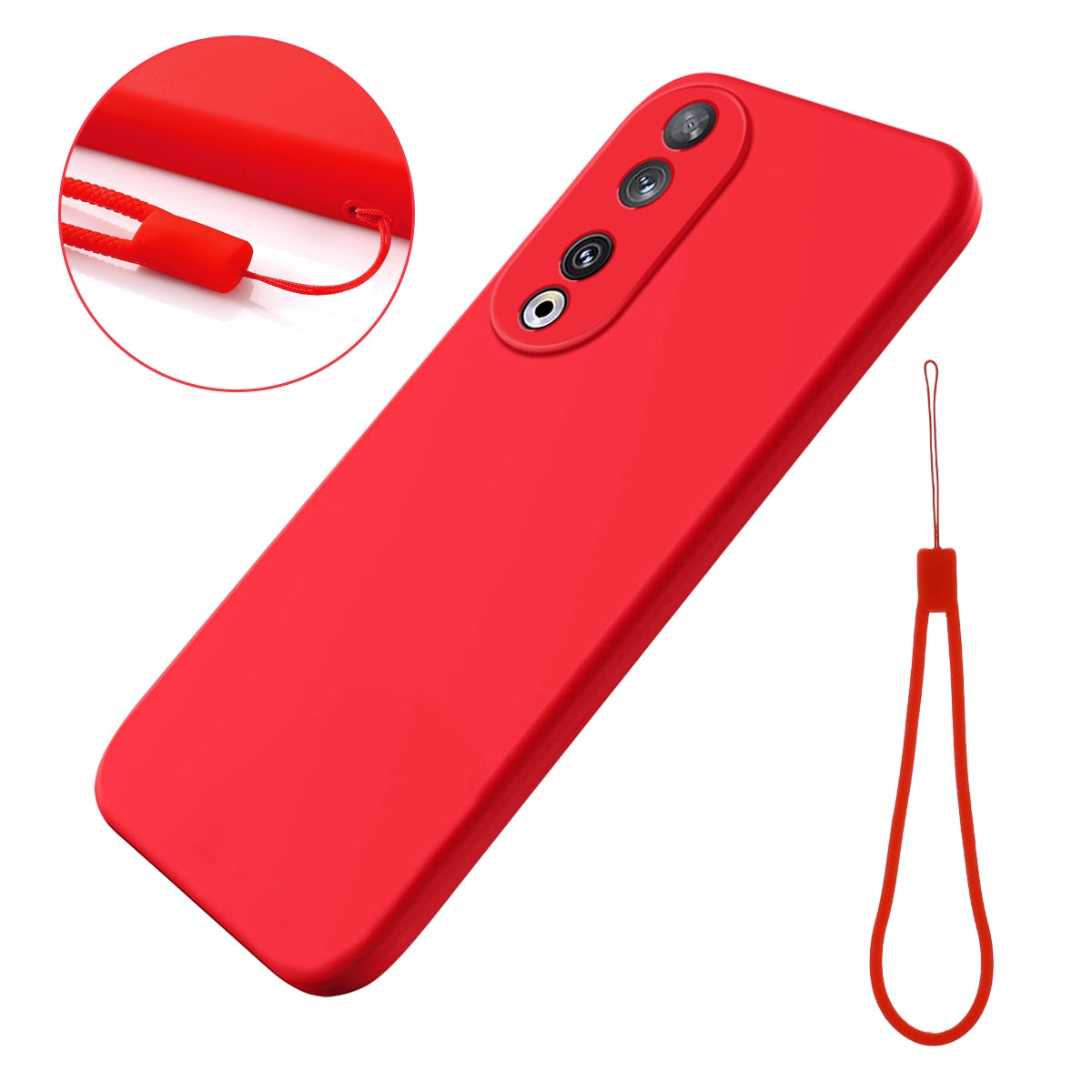 Honor 90 5G Silikonikuori - Punainen