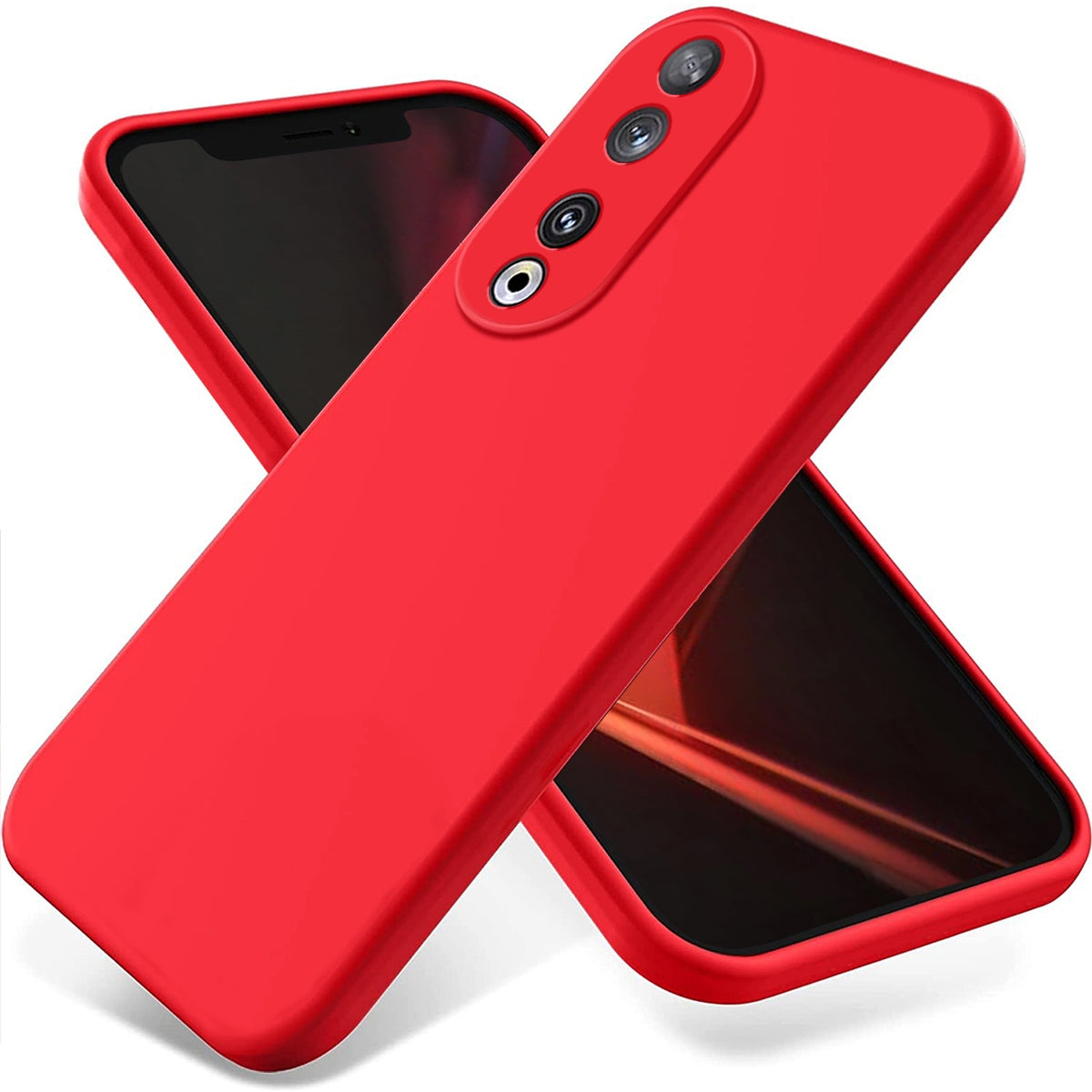 Honor 90 5G Silikonikuori - Punainen
