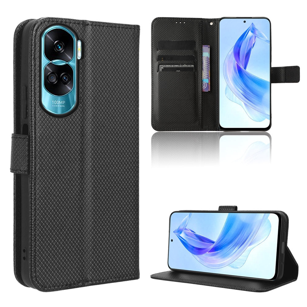 Honor 90 Lite Lompakko Suojakotelo Musta