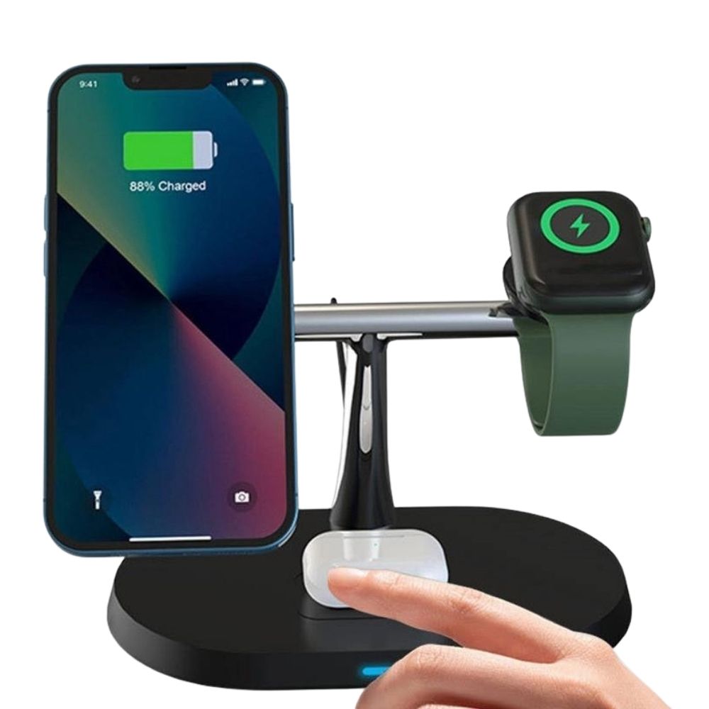 Langaton MagSafe latausasema 3 in 1 - Musta