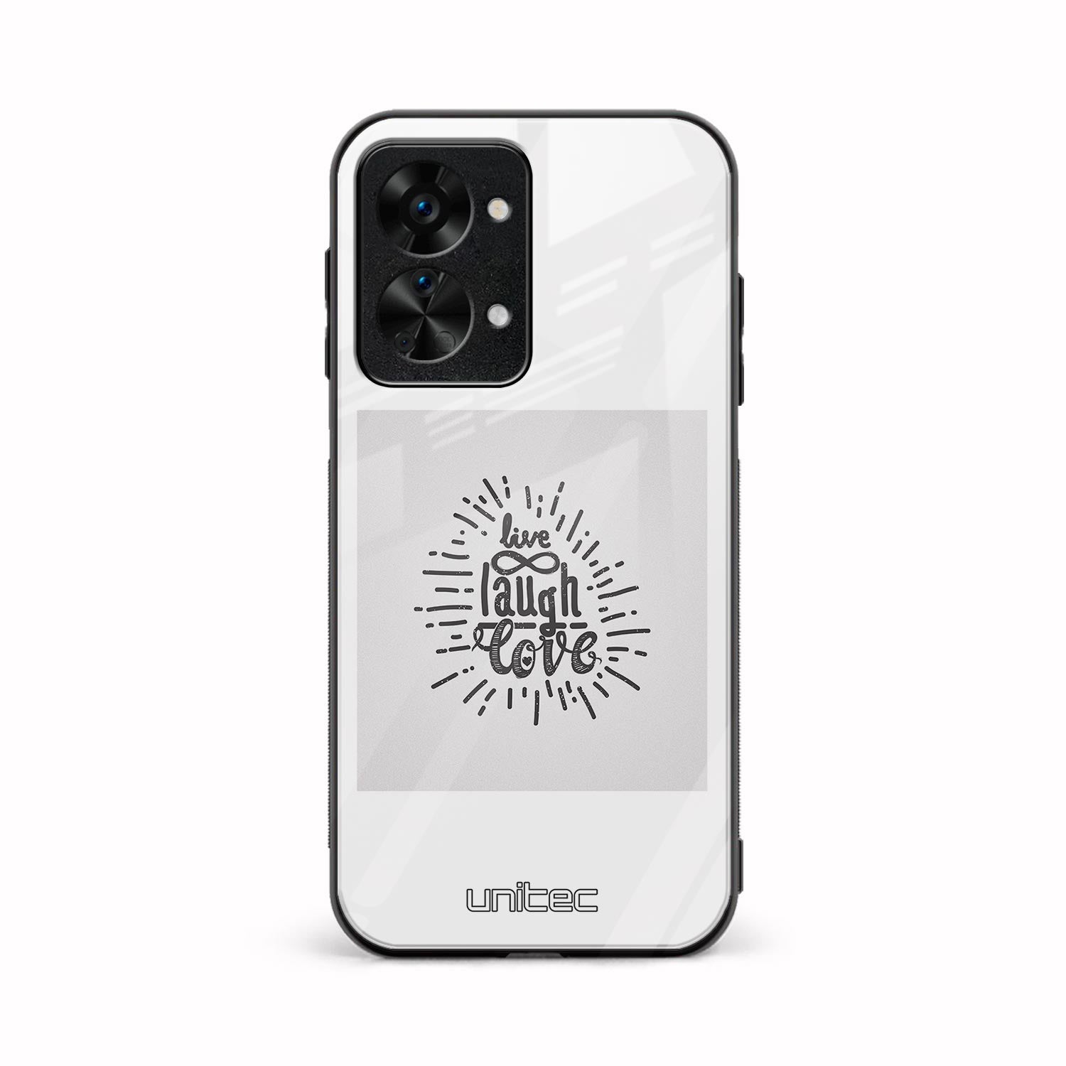 OnePlus Nord 2T 5G Unitec suojakuori, Live laugh love