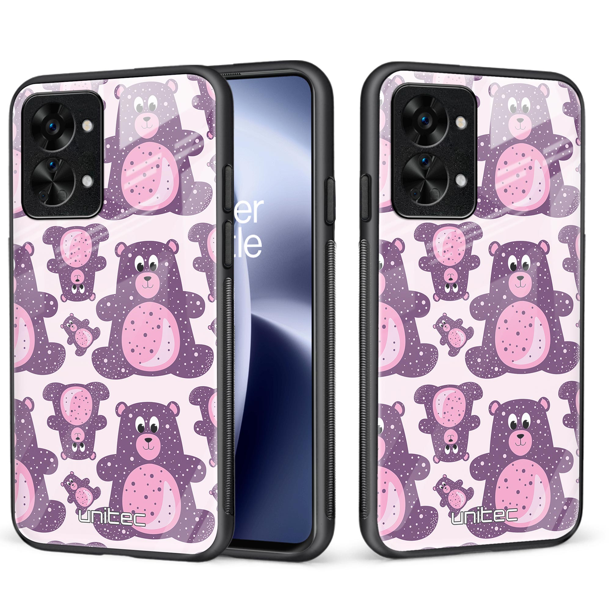 OnePlus Nord 2T 5G Unitec suojakuori, Purple teddy bear