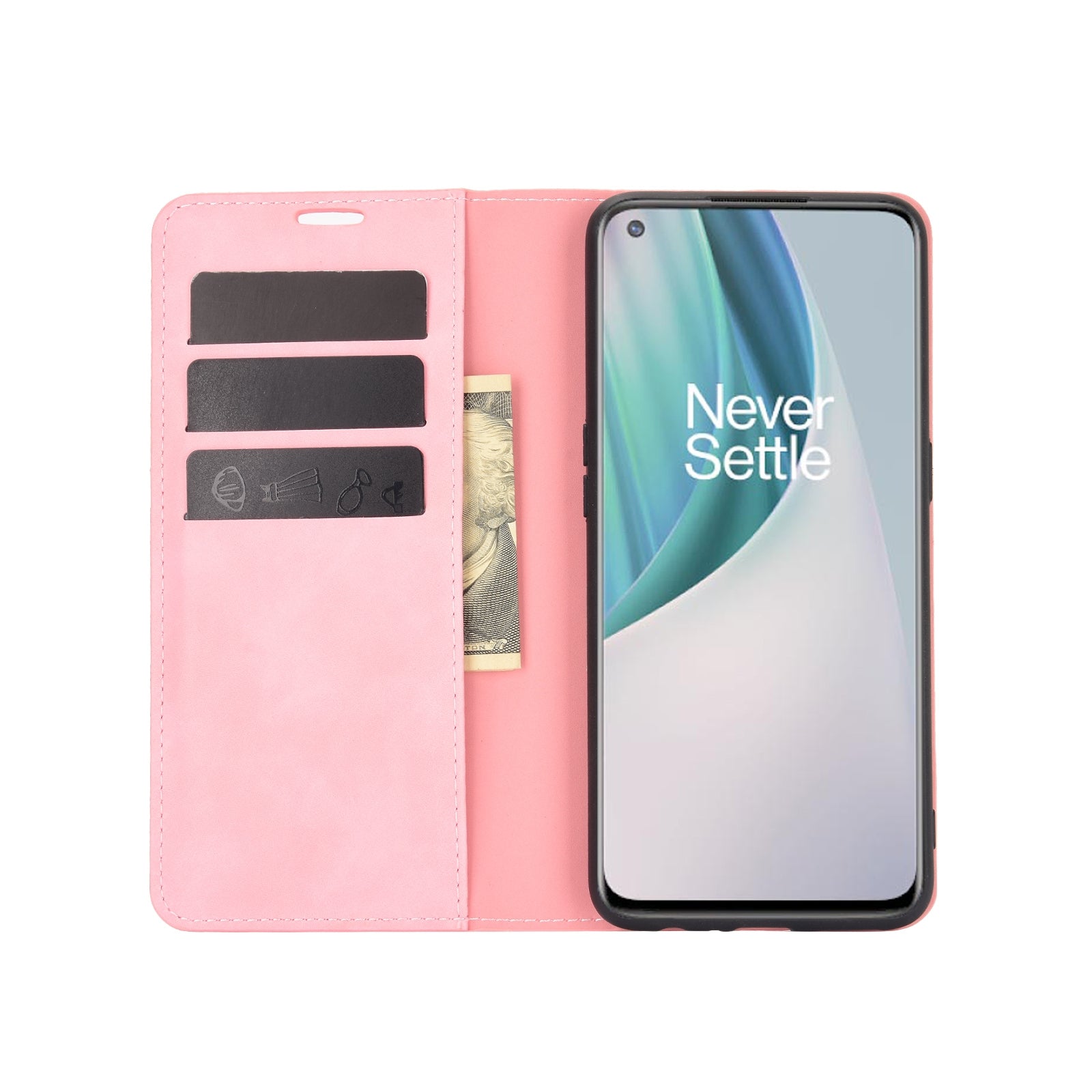 OnePlus Nord N10 Plånboksfodral Roséguld