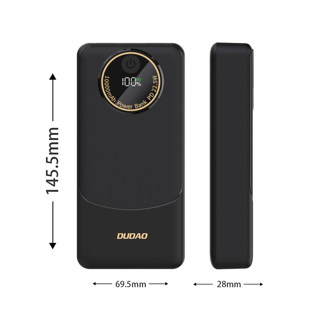 Powerbank Varavirtalähde 20000mAh - Musta (Dudao)
