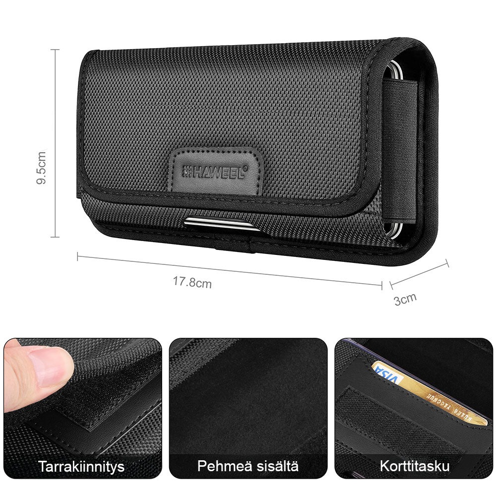Telefonbälteshölster 6,8" - Svart 