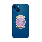 Telefonhållare, Blommig Canvas - Vit