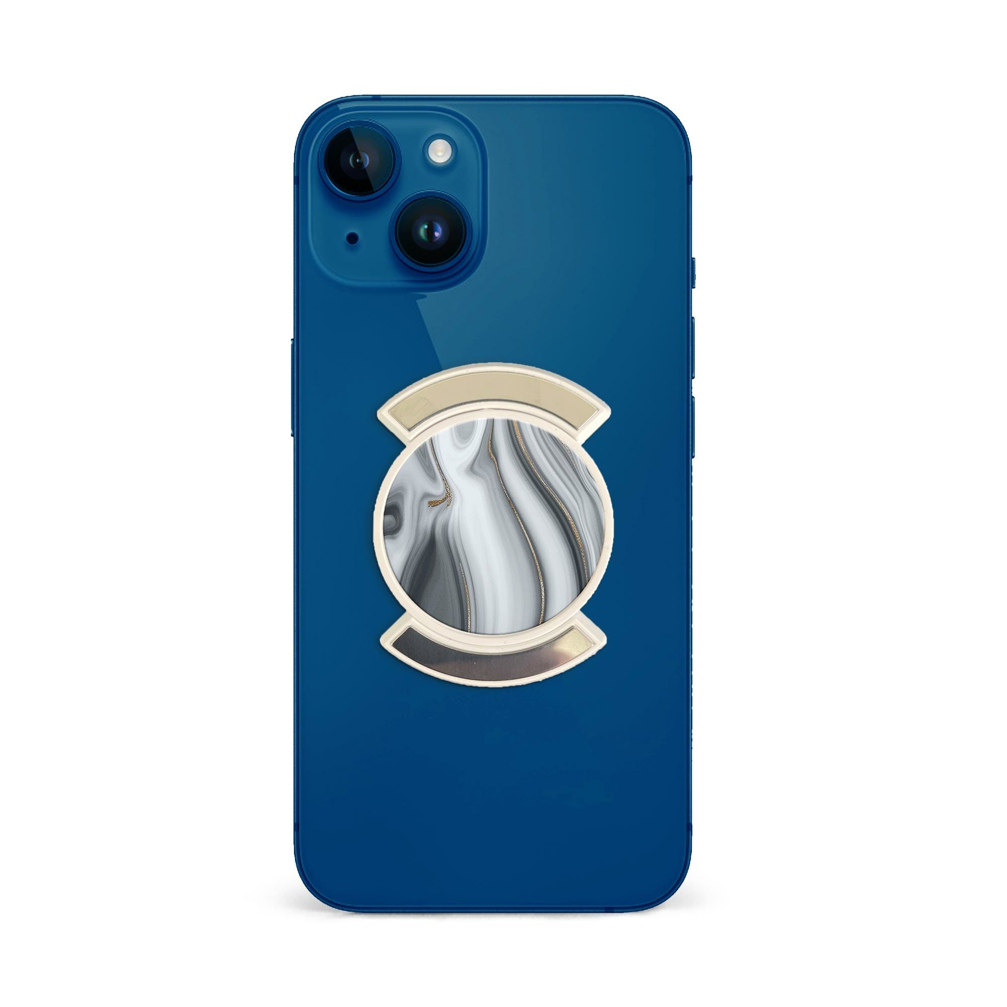 Telefonhållare, Guldglitter - Vit