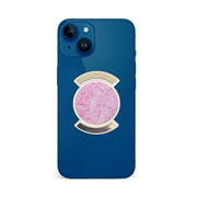 Puhelinpidike, Light Pink Marble - Valkoinen