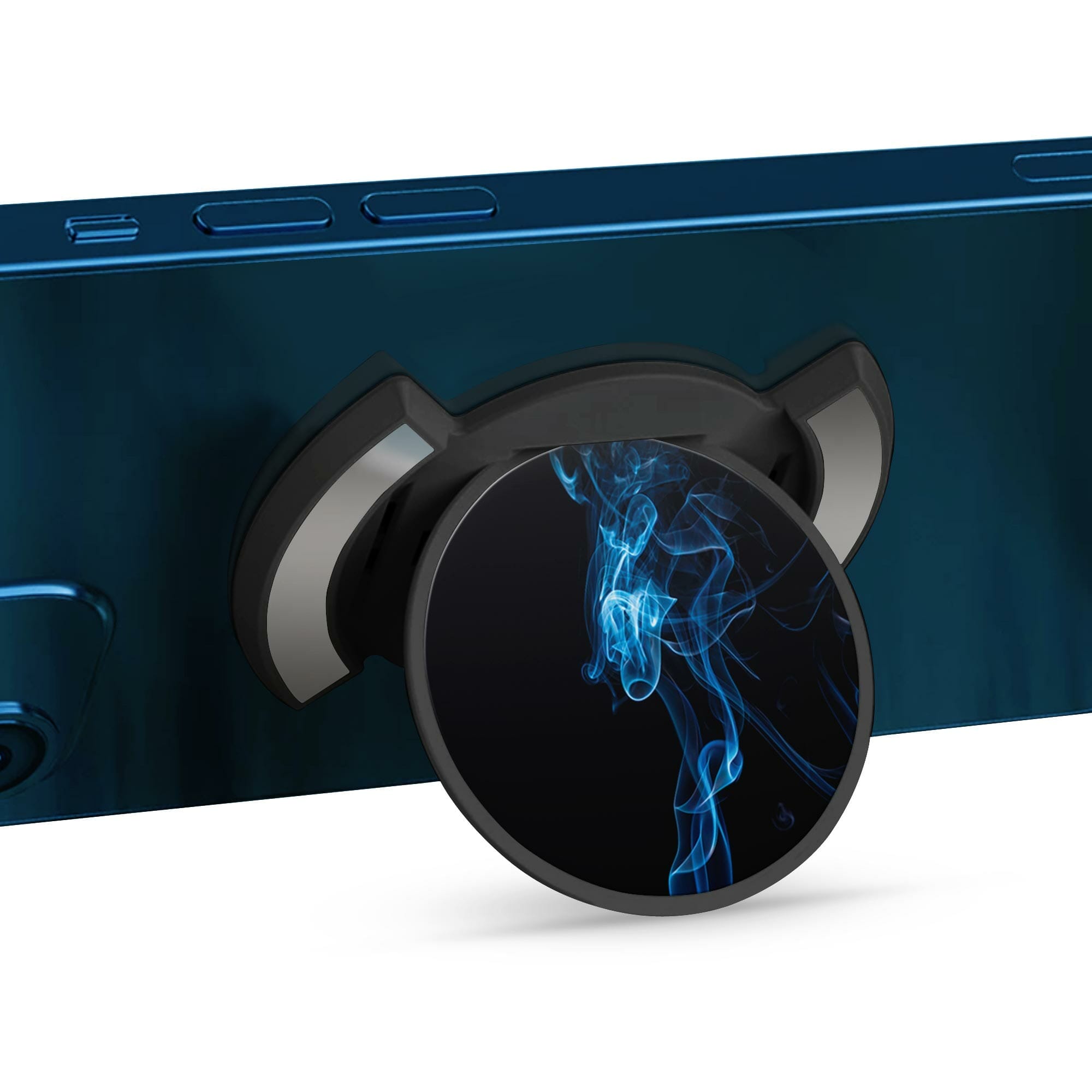 Telefonhållare, Blå rök på svart - Svart