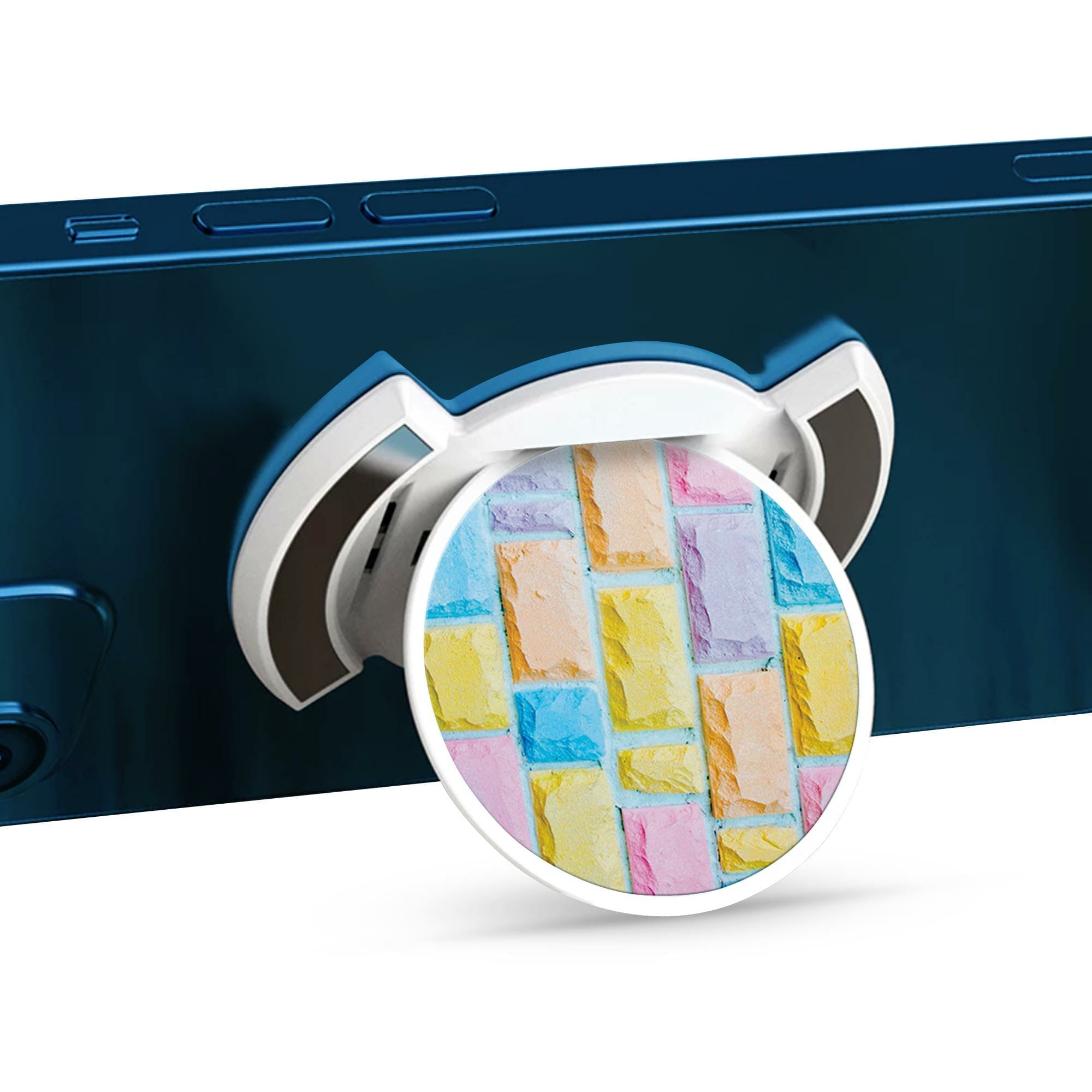 Telefonhållare, Färgglada Klossar - Vit