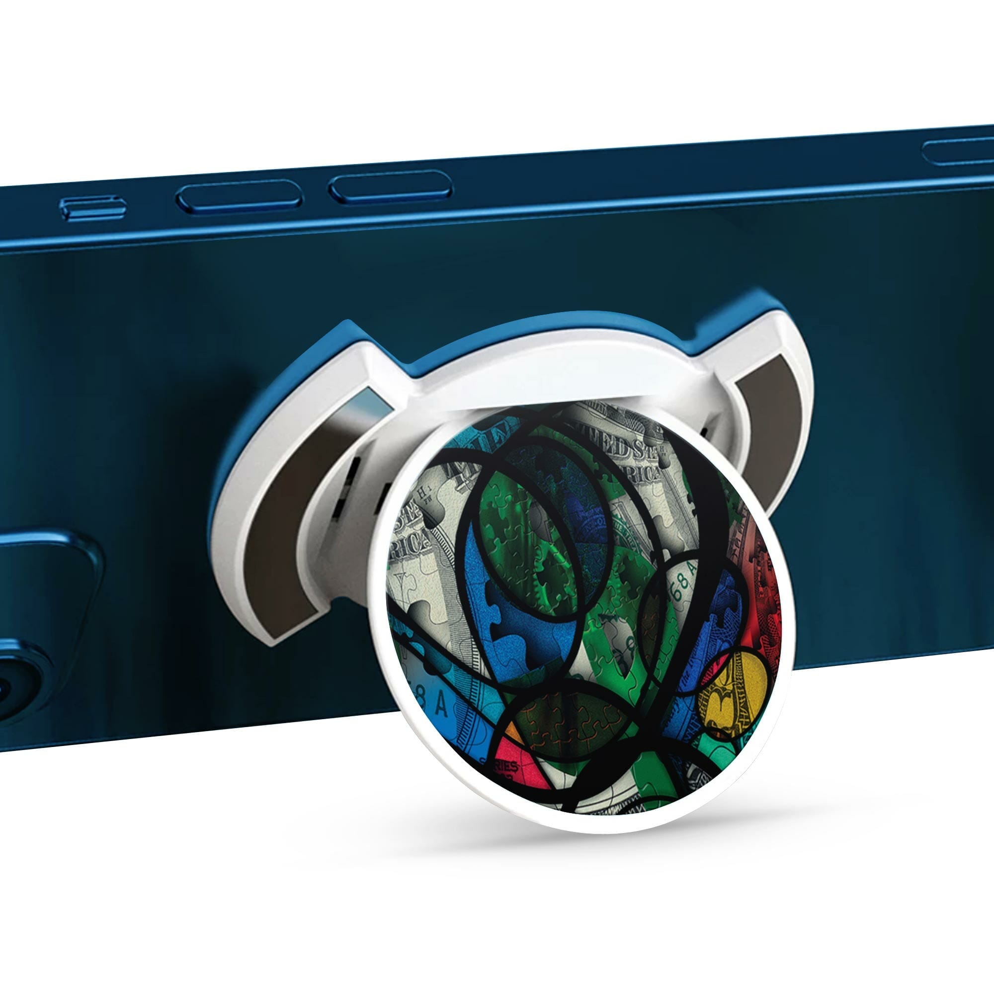 Telefonhållare, Hypnotic Spirals - Vit