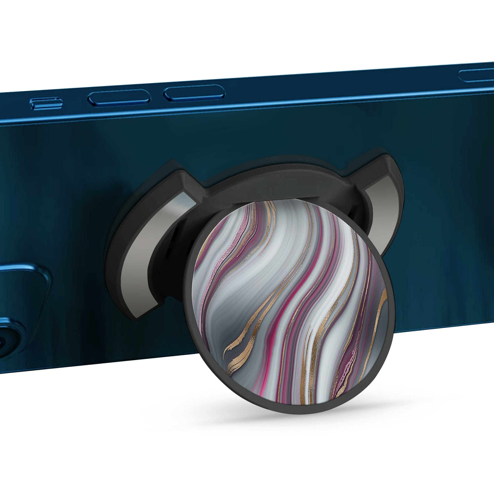 Telefonhållare, Lyxig Omslagsduk - Svart