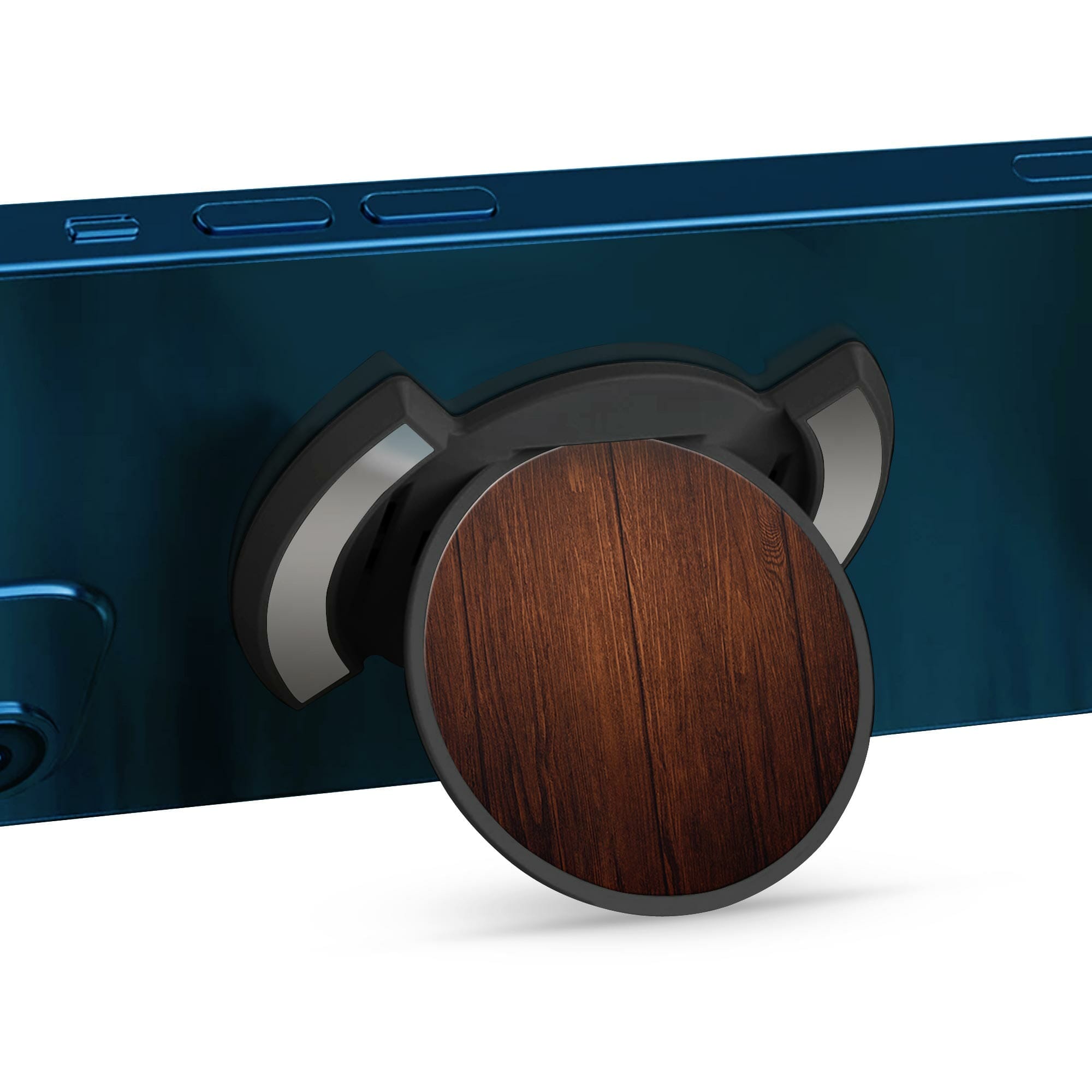 Telefonhållare, Trästruktur - Svart