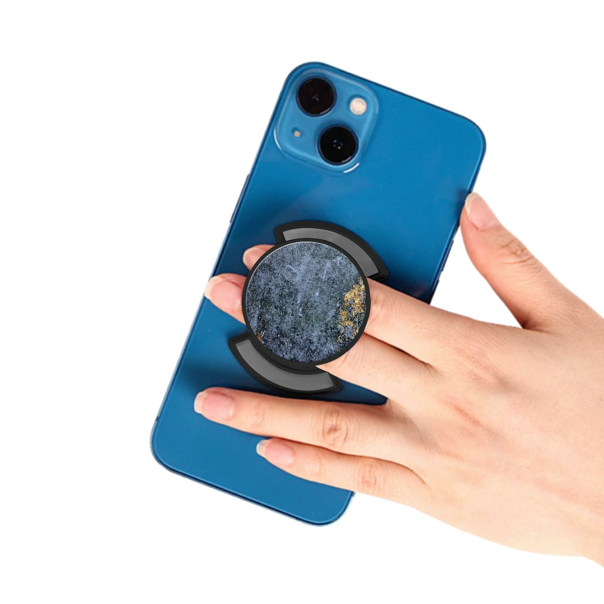 Telefonhållare, Guld På Granit - Svart