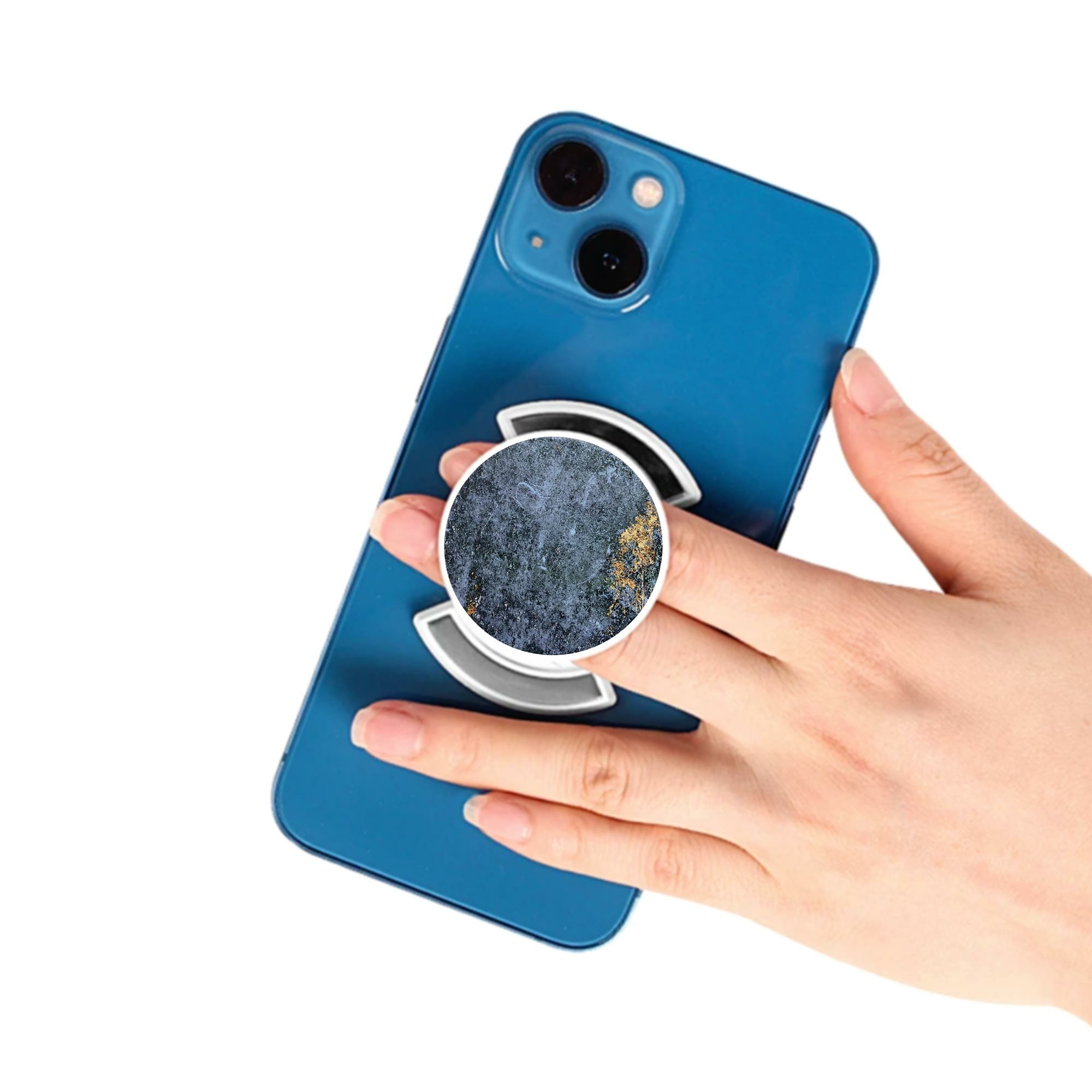 Puhelinpidike, Gold On Granite - Valkoinen