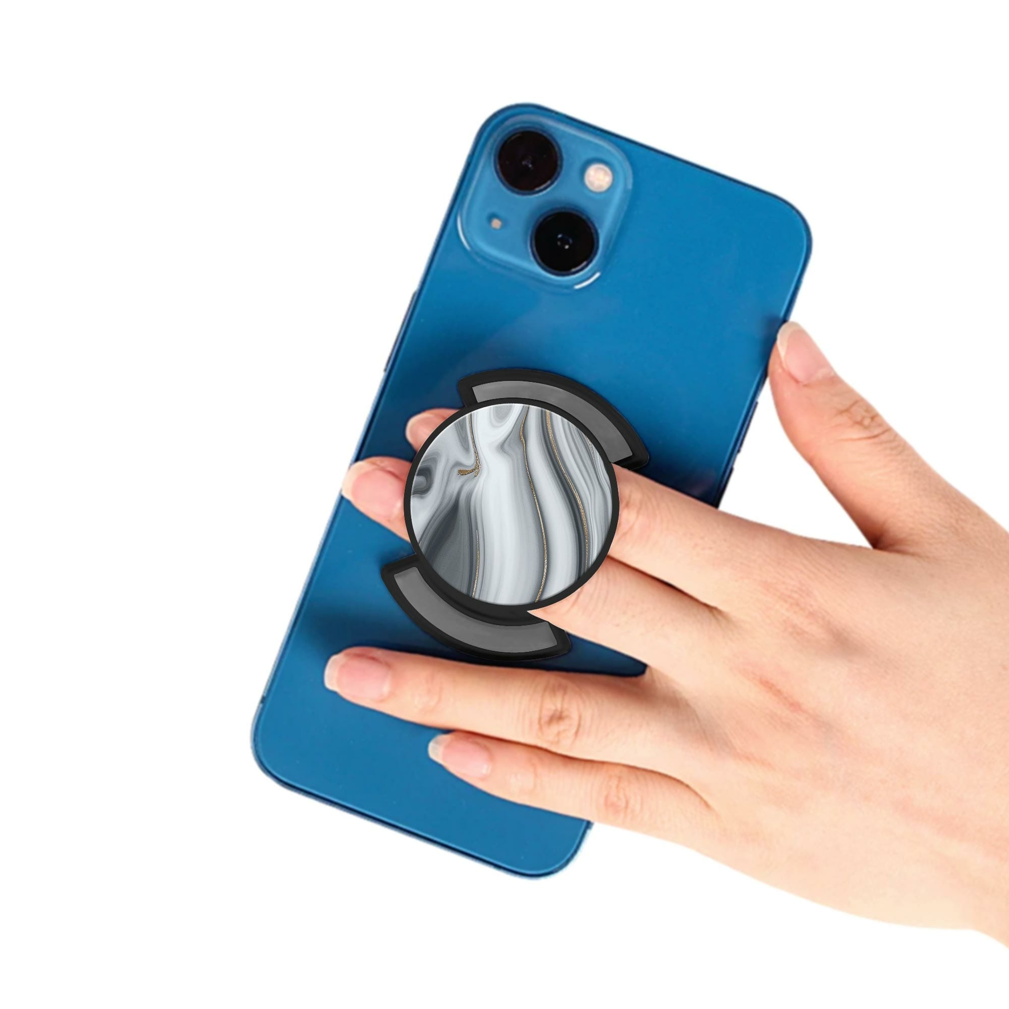 Telefonhållare, Guldglitter - Svart