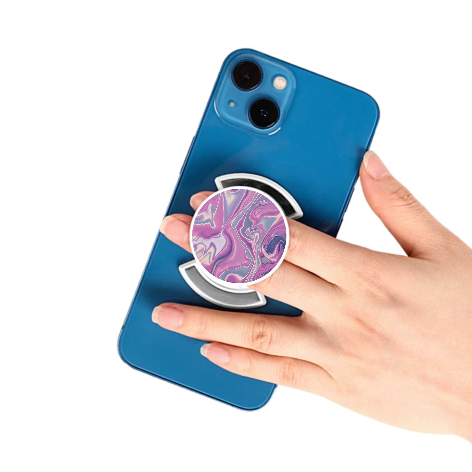 Puhelinpidike, Pink Chrome Effect - Valkoinen