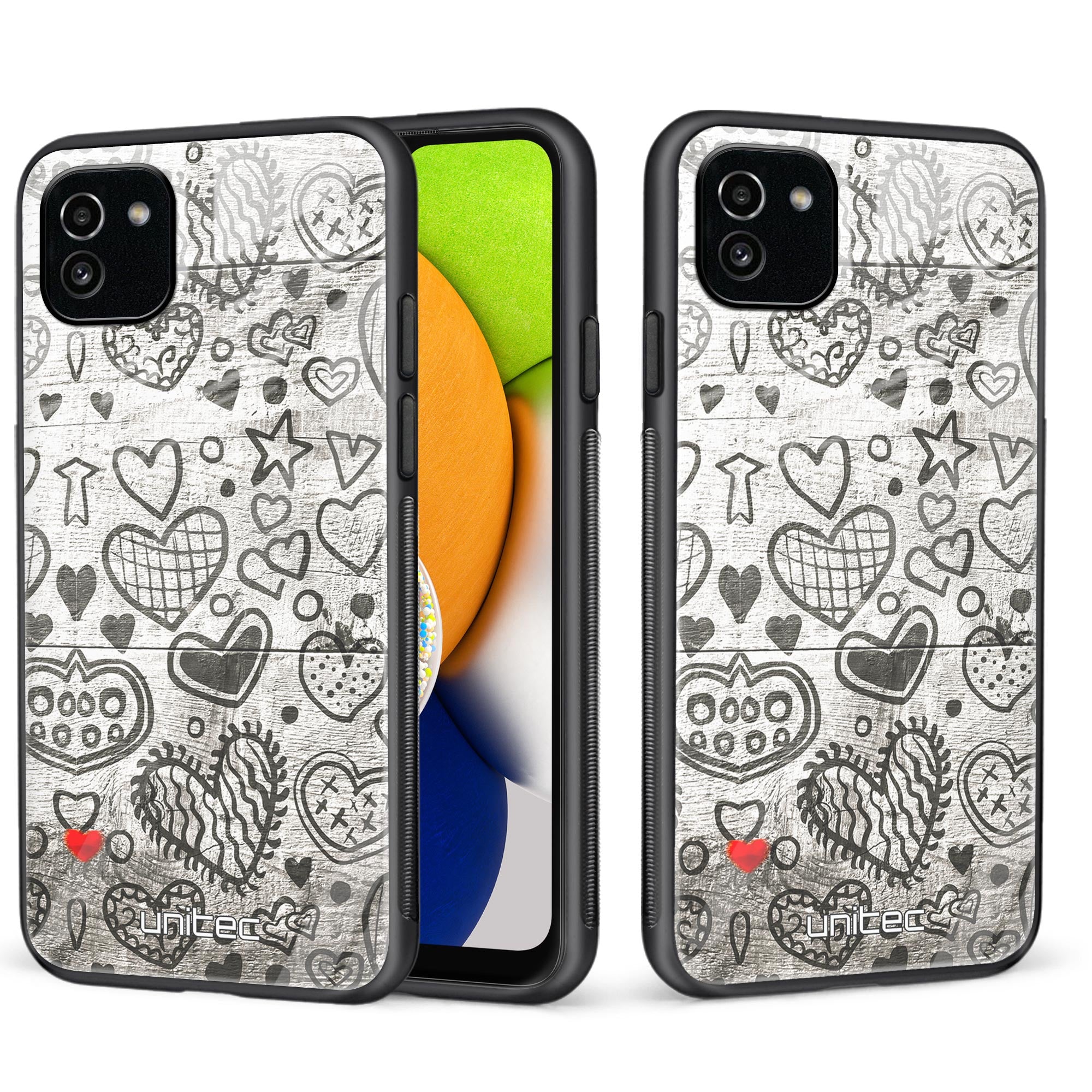 Samsung Galaxy A03 Unitec suojakuori, Hearts
