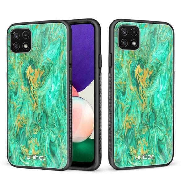 Samsung Galaxy A22 5G unitec suojakuori 2 Aqua Mint