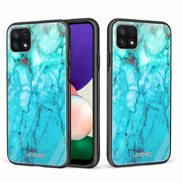 Samsung Galaxy A22 5G unitec suojakuori 2 Icy Marble