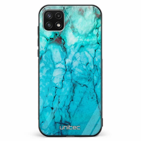 Samsung Galaxy A22 5G unitec suojakuori Icy Marble