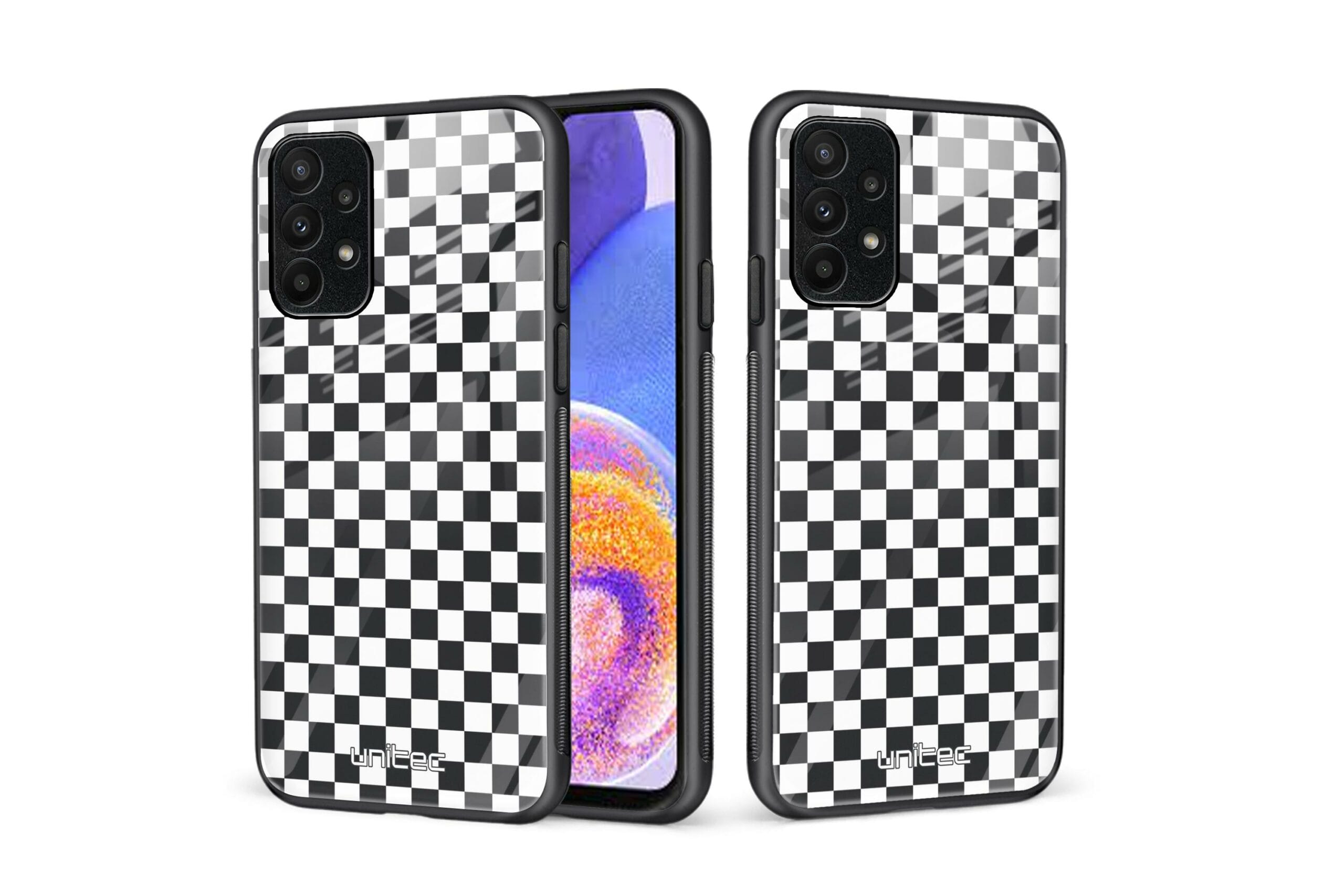 Samsung Galaxy A23 5G Unitec suojakuori, Black and white