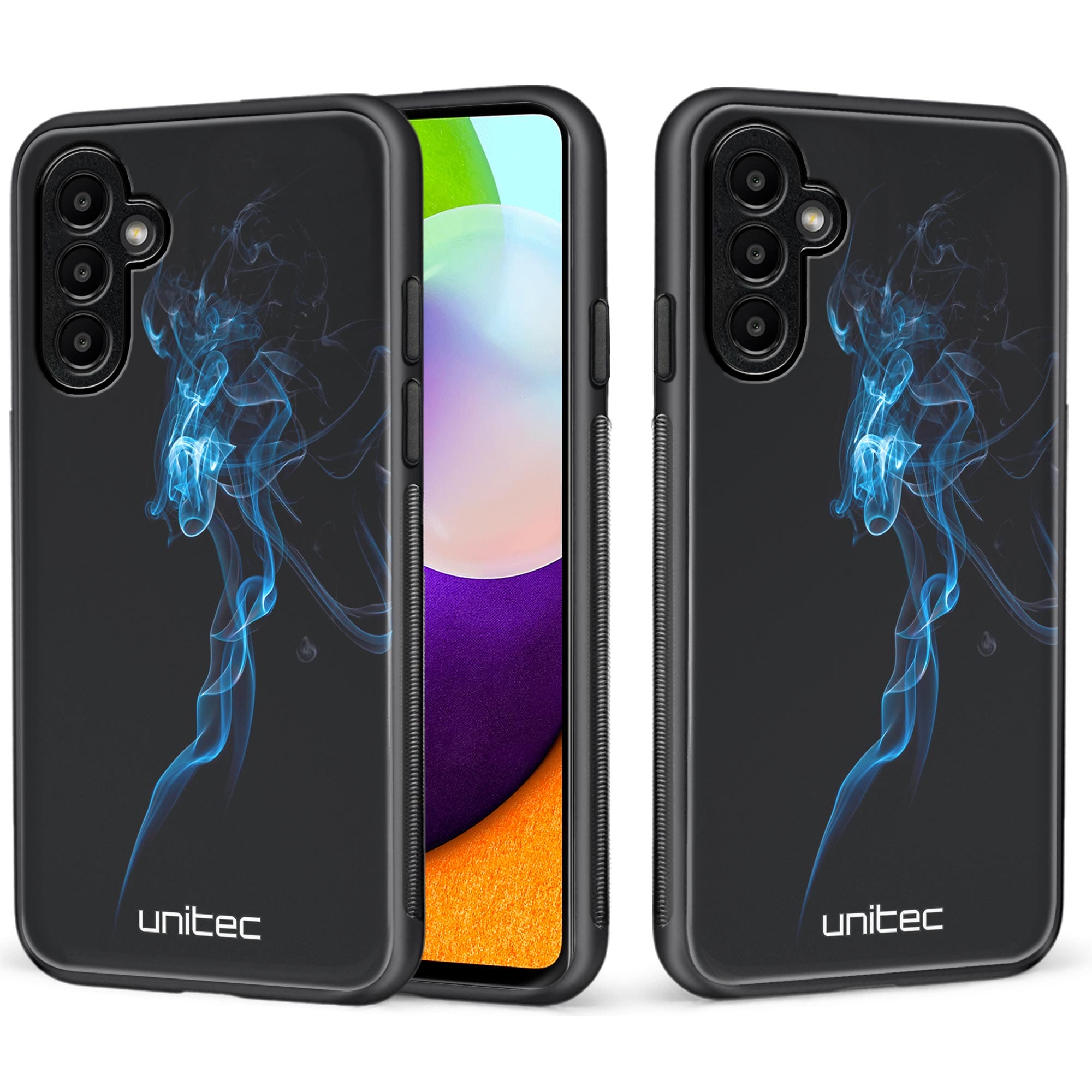 Mobilskal - Blå rök på svart
