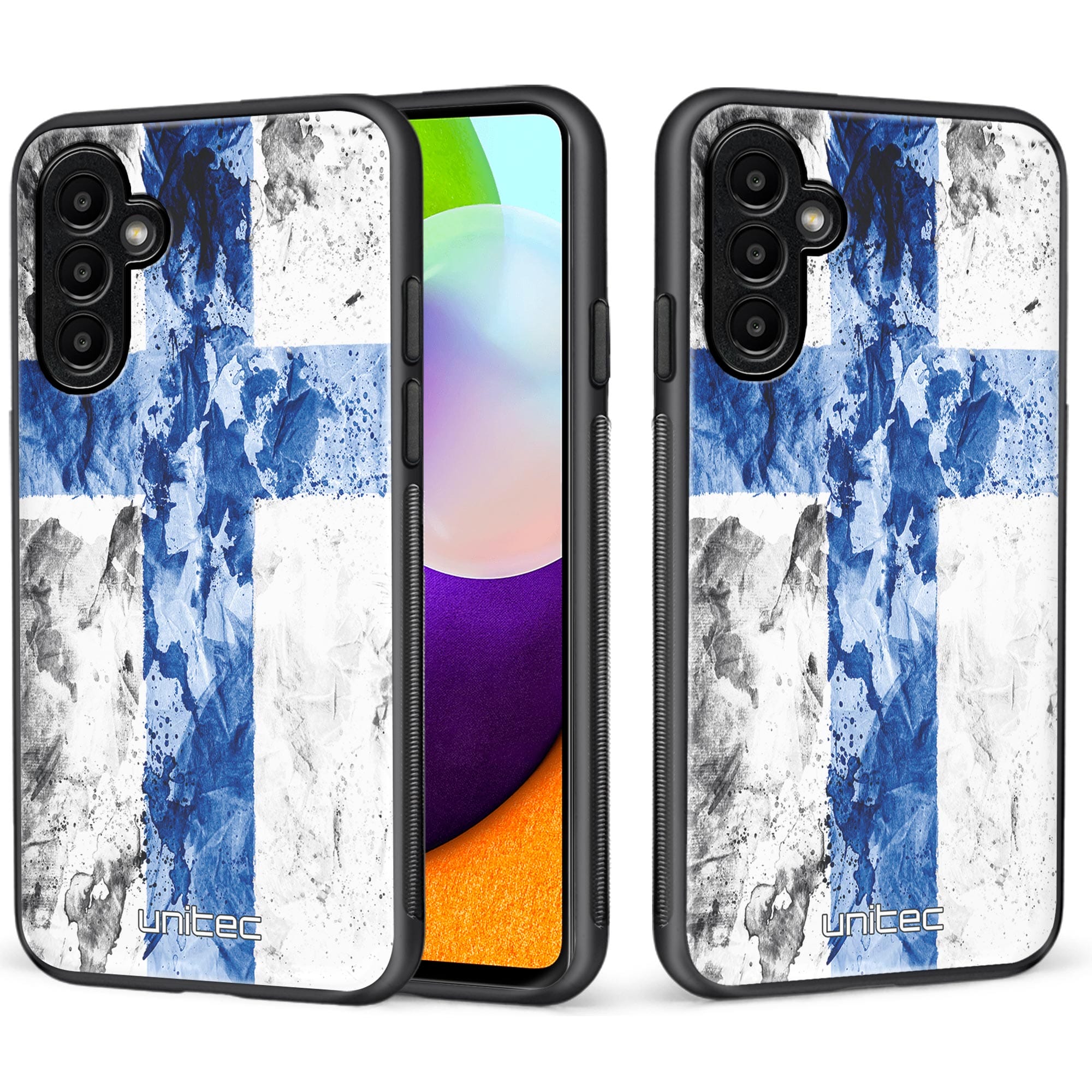 Mobilskal - Målad finsk flagga