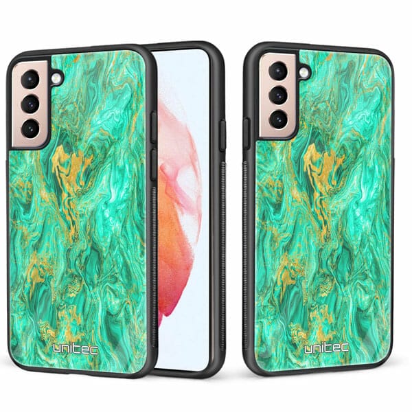 Samsung Galaxy S21 5G unitec suojakuori 2 Aqua Mint