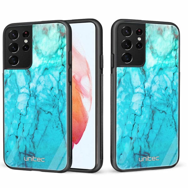 Samsung Galaxy S21 Ultra 5G unitec suojakuori 2 Icy Marble